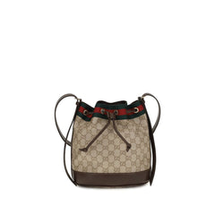 Women's Beige Cotton Backet Bag
