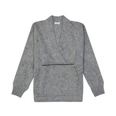 Women's Gray Wool Sweatshirt Clothing