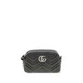 Women's Gg Marmont Shoulder Bag Black Lamb Ovis Aries