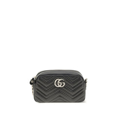 Women's Gg Marmont Shoulder Bag Black Lamb Ovis Aries
