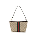 Women's Pouch Shoulder Beige Cotton Linen Polyurethane