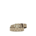 Men's Beige Cotton Regular Belt