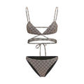 Women's Beige Polyester Bikini Clothing