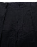 Men's Linen Straight-Leg Trousers Black