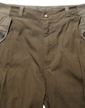 Men's Cotton-Elastane Straight-Leg Cargo Pants Brown