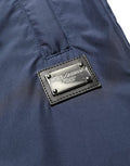 Men's Dark Blue Polyester Jogger Sweatpants Pants
