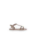 Women's Beige Rubber Flat Sandals