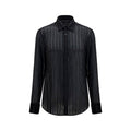 Men's Black Silk Dress Shirt