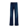 Men's Blue Cotton Flared Jeans Clothing