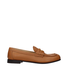 Women's Brown Leather Slip-On Loafers