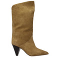 Women's Brown Leather High Heel Boots