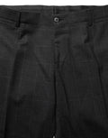 Black Wool Slim Fit Formal 2 Piece Men Suit Virgin Elastane