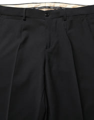 Black Wool Slim Fit Formal 2 Piece Men Suit Polyester Elastane