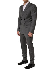 Gray Martini Slim Fit Formal 2piece Men Suit Virgin Wool Elastane