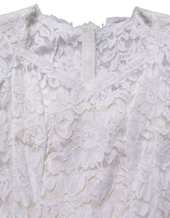 Women's Dress White Cotton Nylon