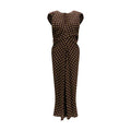 Women's Brown Silk Casual Dress