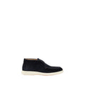Men's Blue Calf Leather Bos Taurus Ankle Boots