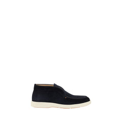 Men's Blue Calf Leather Bos Taurus Ankle Boots