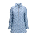 Women's Blue Polyester Full-Length Jacket Clothing