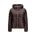 Women's Brown Polyamide Full-Length Jacket Clothing
