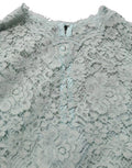 Women's Mint Green Lace Sleeveless Knee Length Dress Cotton Viscose Nylon