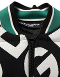 Women's Multicolor Logo Full Zip Bomber Jacket Polyester Viscose Clothing