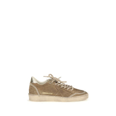 Women's Beige Calf Leather Bos Taurus Athletic Sneakers