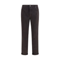 Men's Brown Cotton Straight-Leg Jeans Clothing