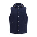 Men's Blue Wool Oves Aries Sleeveless Jacket Clothing