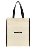 Men's Bicolor Cotton Canvas Tote Beige Acrylic