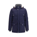Men's Blue Goose Down Full-Length Jacket Clothing