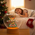 Lindo Ciervo Navideño Personalizado LED Luz de Noche con Base de Madera y Nombre Decoración de Guardería Cumpleaños Vacaciones Regalo para Niños