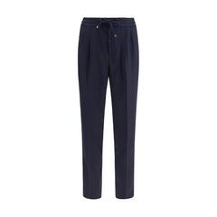 Men's Blue Wool Oves Aries Casual Pants