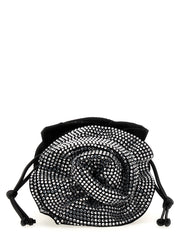 Women's Black Viscose Crossbody Bag