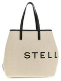 Women's Logo-Print Canvas Tote Beige Cotton Polyester