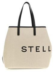 Women's Logo-Print Canvas Tote Beige Cotton Polyester