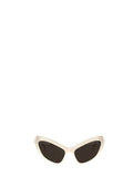 Unisex White Nylon Sunglasses