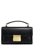 Women's Top Handle Bag Black Cow Leather