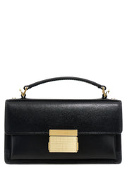 Women's Top Handle Bag Black Cow Leather
