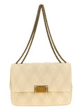 Women's White Lamb Leather Shoulder Bag