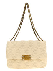Women's White Lamb Leather Shoulder Bag