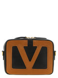 Unisex Brown Lamb Leather Crossbody Bag