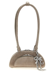 Women's Gray Lamb Leather Shoulder Bag