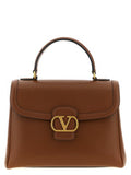Women's Top Handle Bag Brown Calfskin Leather