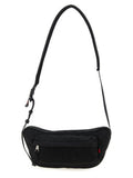 Men's Black Polyester Crossbody Bag