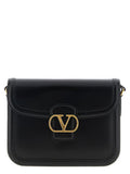 Unisex Black Calfskin Shoulder Bag