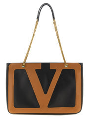Unisex Viva Superstar Shoulder Bag Brown Lamb Leather