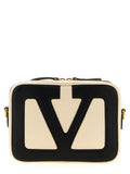 Unisex Bicolor Lamb Leather Crossbody Bag
