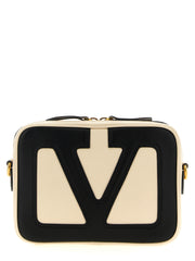 Unisex Bicolor Lamb Leather Crossbody Bag