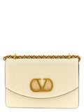 Women's White Calfskin Shoulder Bag